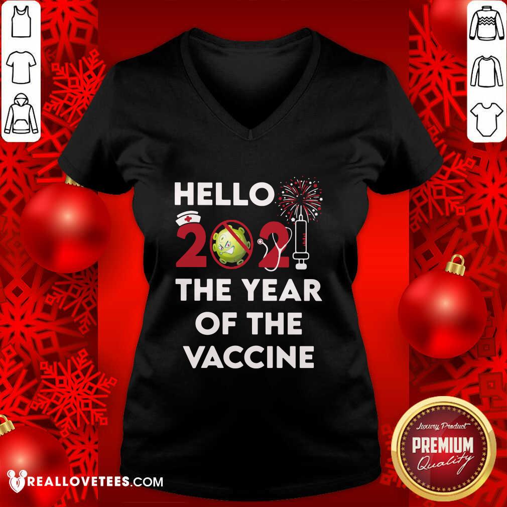 Perfect Hello 2021 THE Year Of The Vaccine Shirt - Image 5