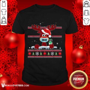 Official Merry Quarantine Christmas 2020 Reindeer Mask Family Pajamas Shirt