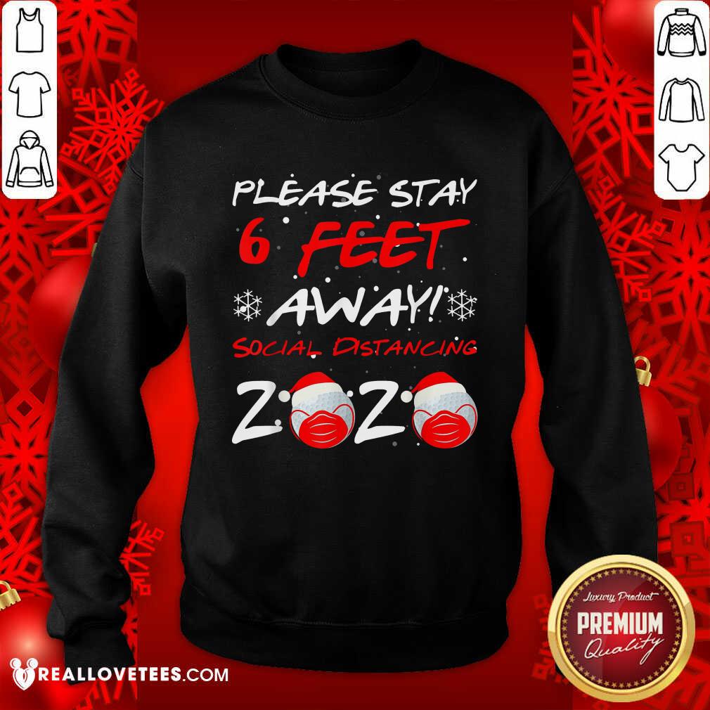 Perfect Please Stay 6 Feet Golf In Mask Social Distancing 2020 Wear Mask Shirt - Image 2