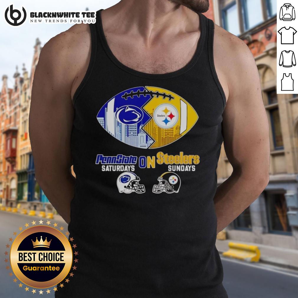 Good Penn State Nittany Lions On Saturdays And Pittsburgh Steelers On Sundays Football T-Shirt - Image 4