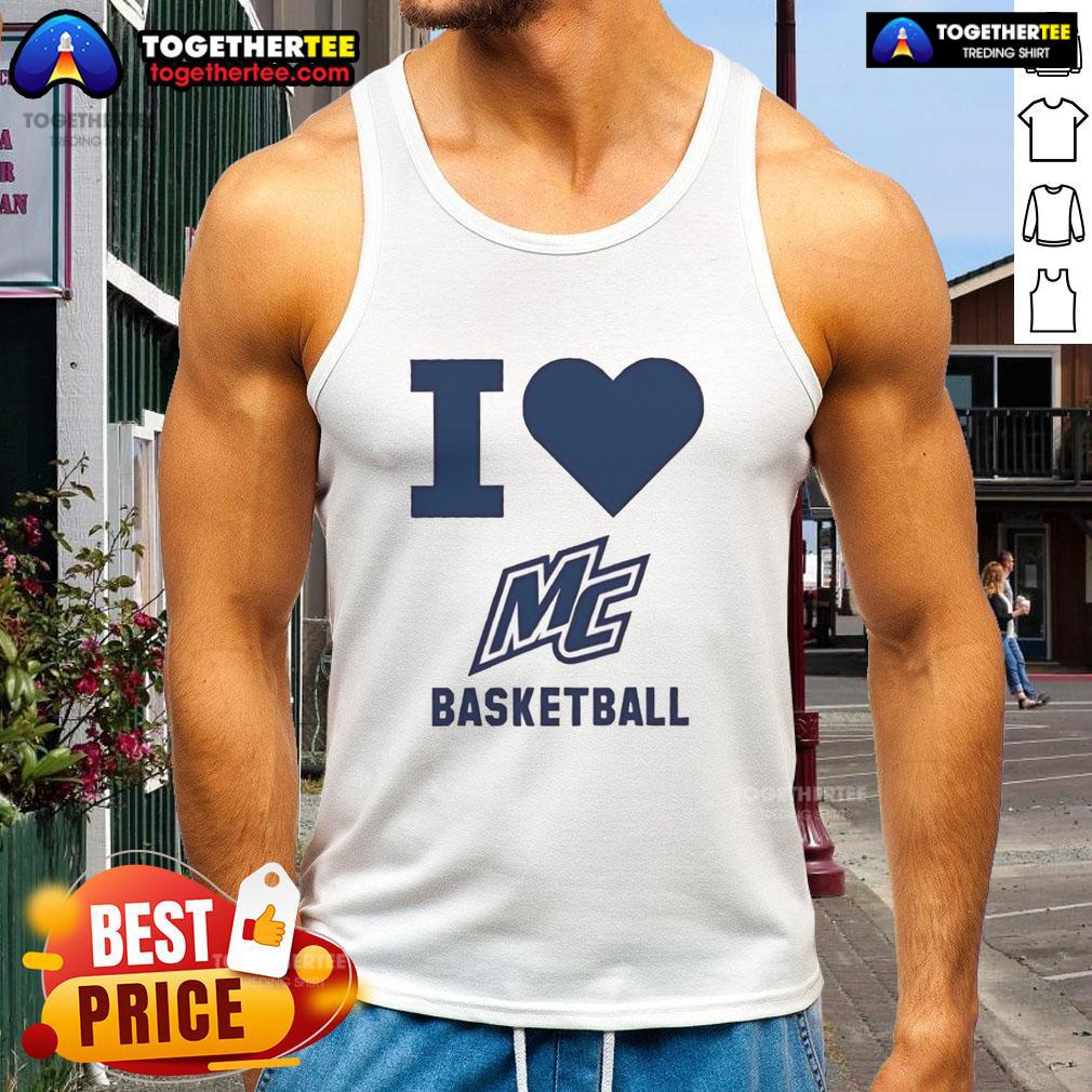 Nice I Love Merrimack Women's Basketball T-Shirt - Image 4