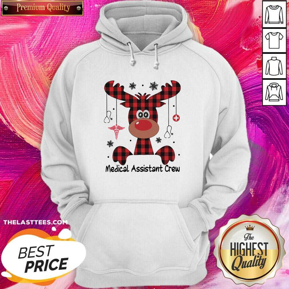 Cute Reindeer Dispatcher Medical Assistant Crew Christmas Shirt - Image 5