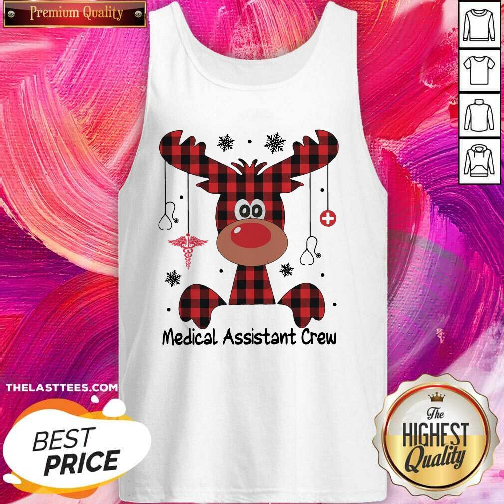 Cute Reindeer Dispatcher Medical Assistant Crew Christmas Shirt - Image 3