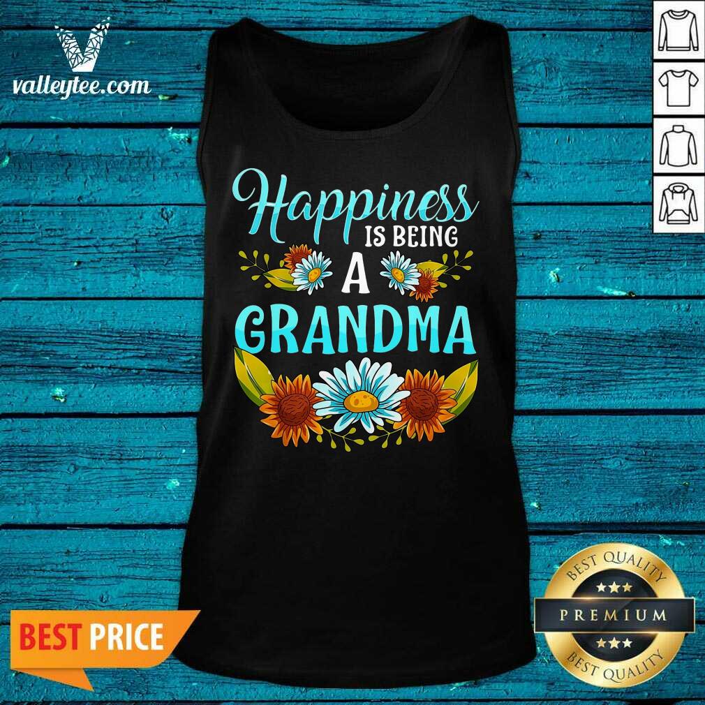 Flower Happiness Is Being A Grandma Shirt - Image 2