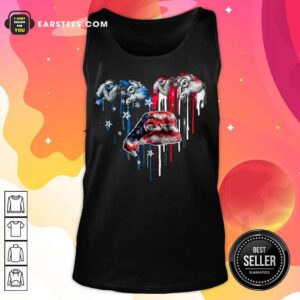 Alternative view of Top Sloth Heart American Flag Shirt