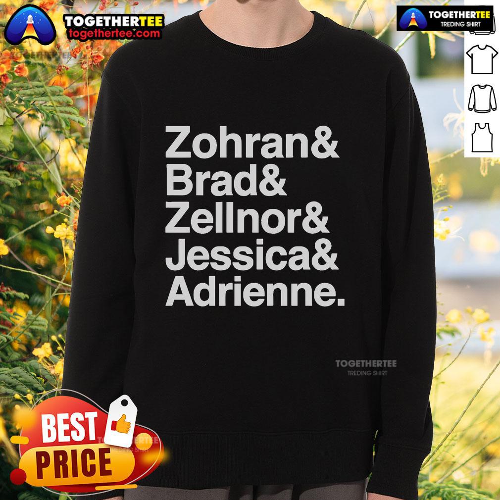 Official Zohran And Brad And Zellnor And Jessica And Adrienne Names T-Shirt - Image 5