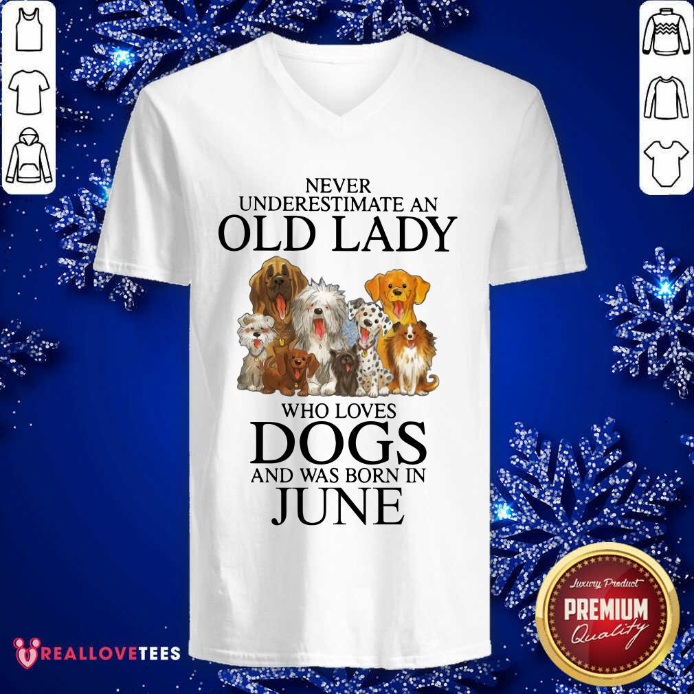 Never Underestimate An Old Lady Who Loves Dogs In June Shirt - Image 3