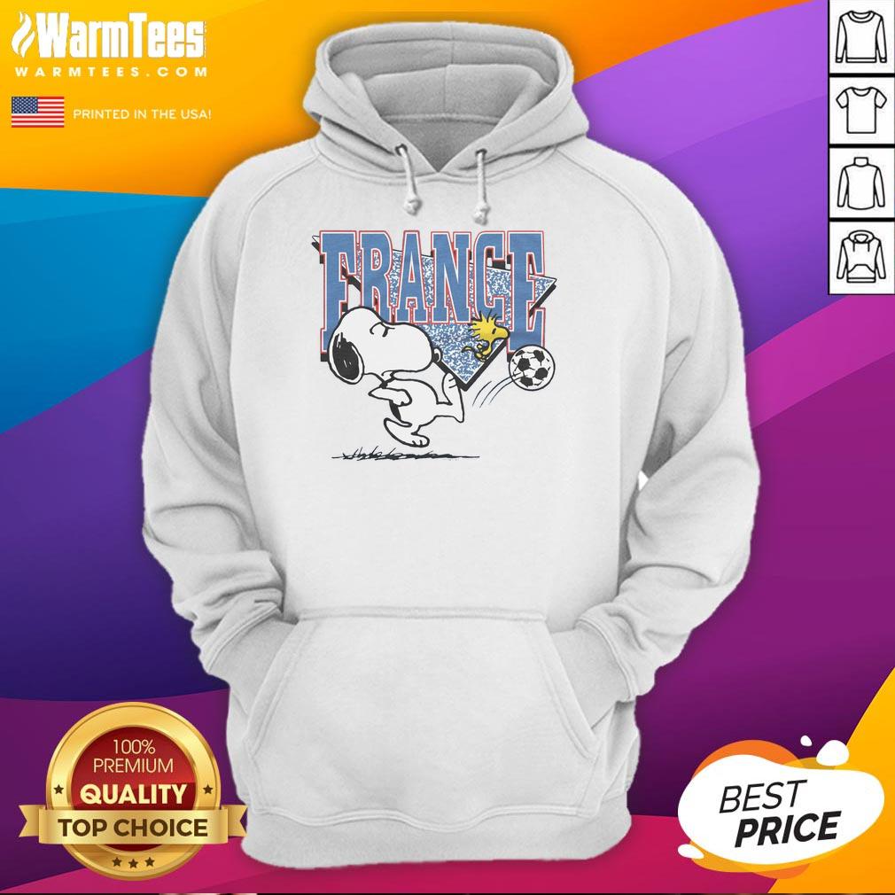 Cute Peanuts Snoopy X France Soccer T-Shirt - Image 2