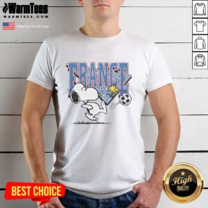 Cute Peanuts Snoopy X France Soccer T-Shirt