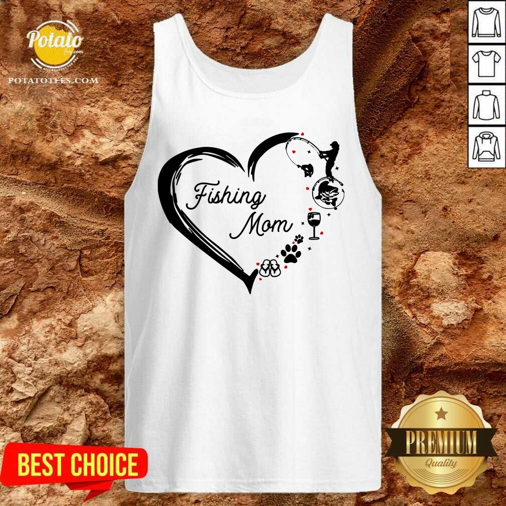 Fishing Mom Wine Paw Dog And Flip Flop Shirt - Image 4