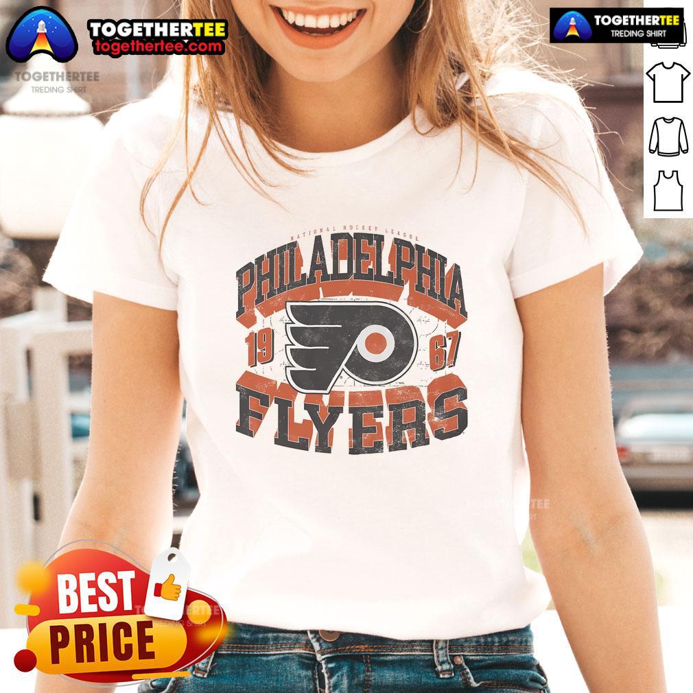 Nice Philadelphia Flyers Rink Arched Wordmark T-Shirt - Image 3