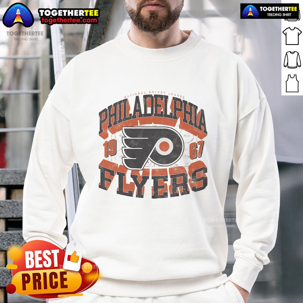 Nice Philadelphia Flyers Rink Arched Wordmark T-Shirt - Image 5