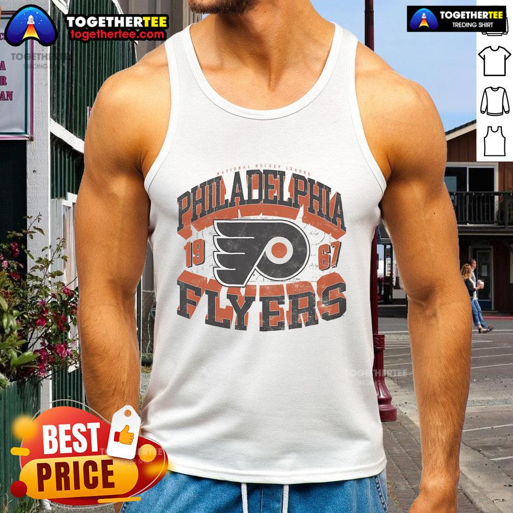 Nice Philadelphia Flyers Rink Arched Wordmark T-Shirt - Image 4