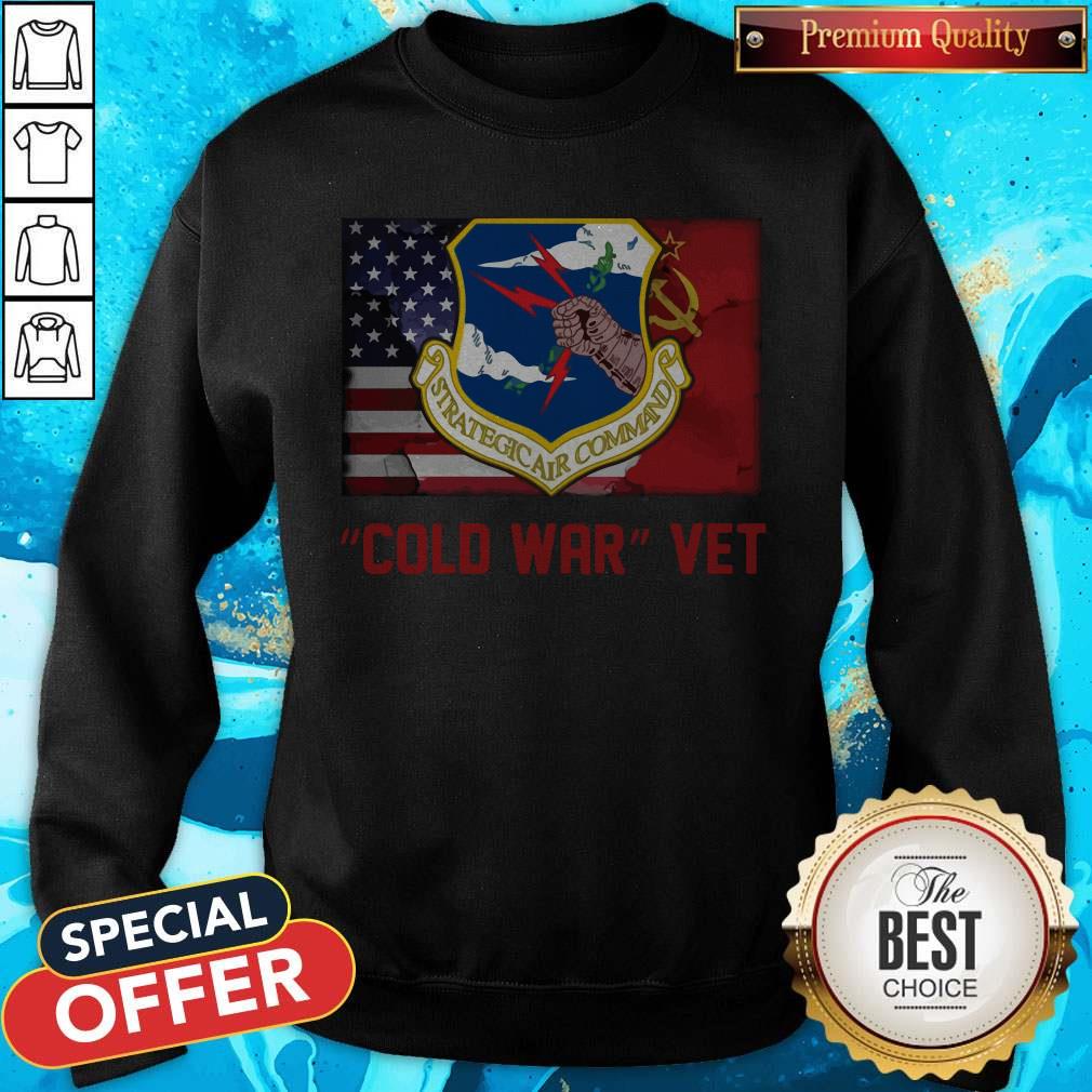 Strategic Air Command Cold War Vet American Flag Shirt - Image 5