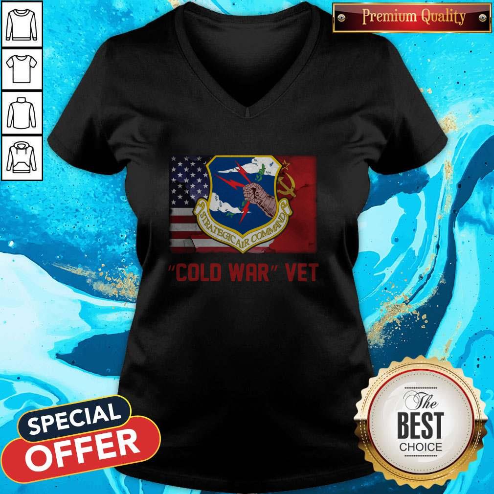Strategic Air Command Cold War Vet American Flag Shirt - Image 2