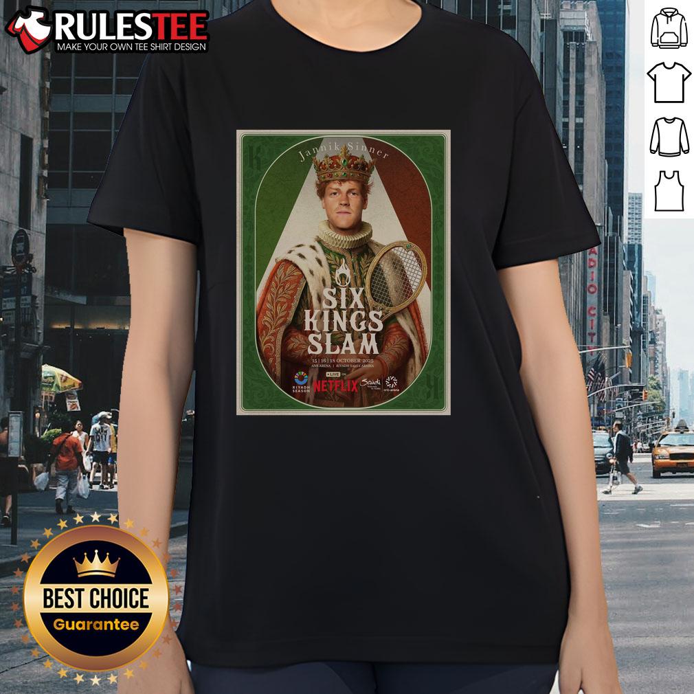 Hot Jannik Sinner Six Kings Slam 2025 Riyadh Season Tennis T-Shirt - Image 3