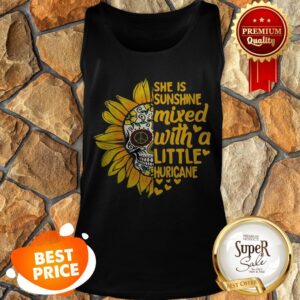 Alternative view of Sunflower Skull She Is Sunshine Mixed With A Little Hurricane Shirt