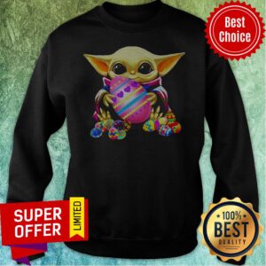 Alternative view of Nice Good Baby Yoda Hug Easter Egg Happy Easter Shirt
