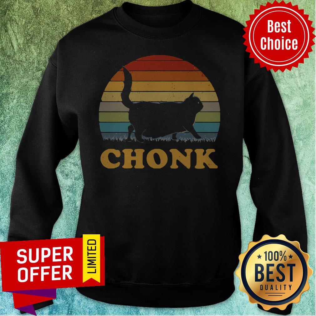 Official Cat Chonk Vintage Retro Shirt - Image 2