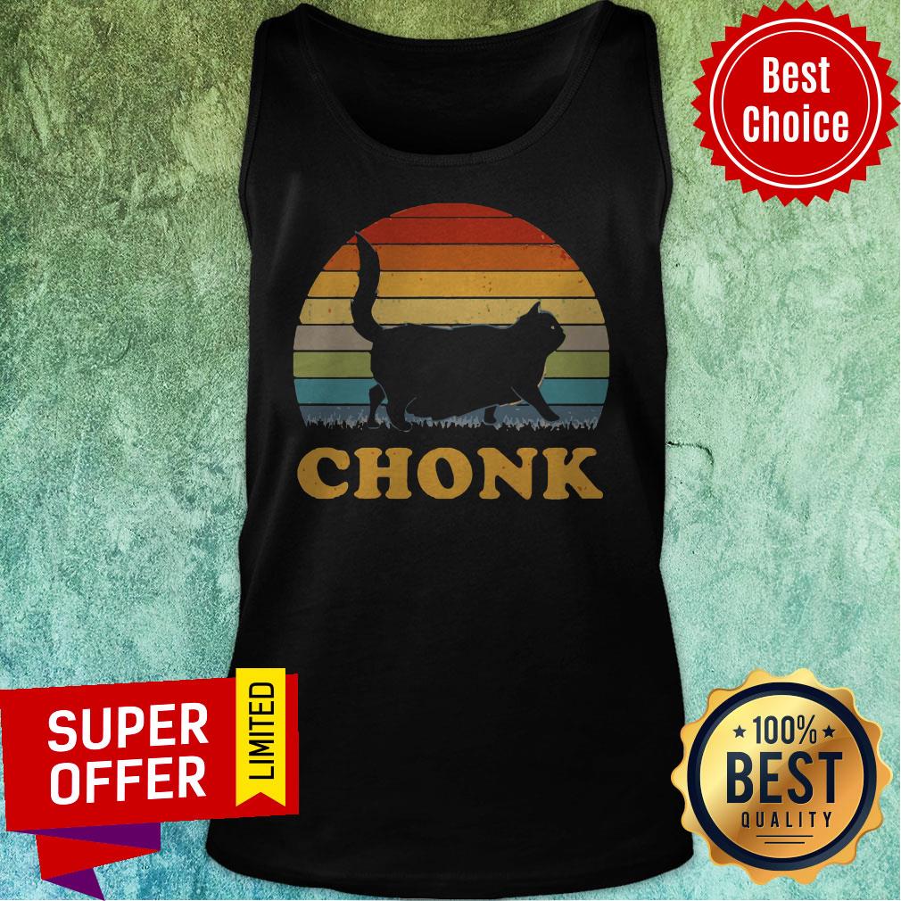 Official Cat Chonk Vintage Retro Shirt - Image 5