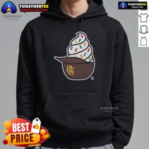 Alternative view of Original San Diego Padres Ice Cream T-Shirt