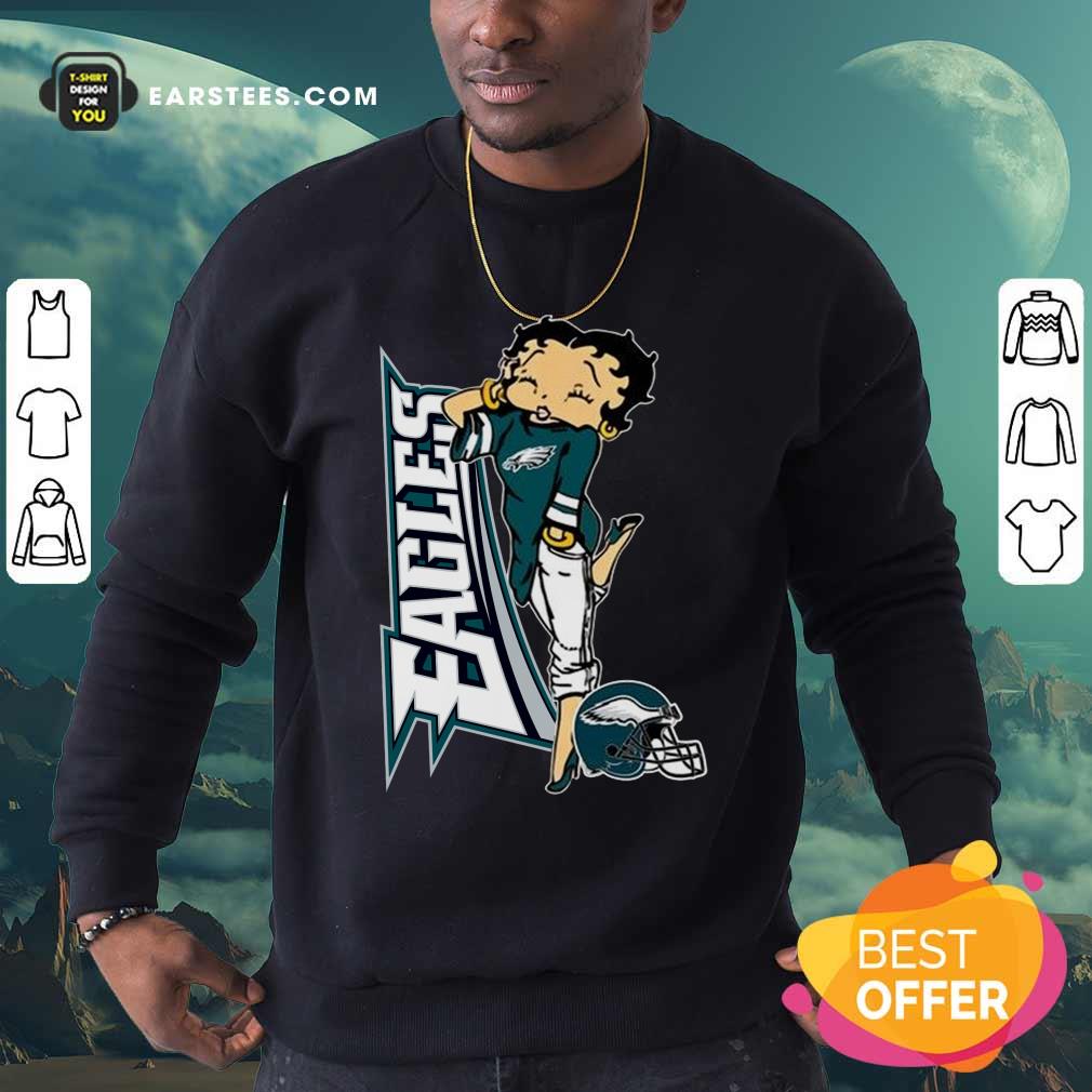 Hot Betty Boop Philadelphia Eagles Football Shirt - Image 5