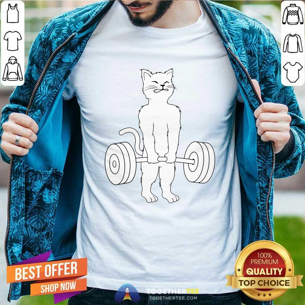 Premium Muscle Cat Powerlifting Kitty T-Shirt