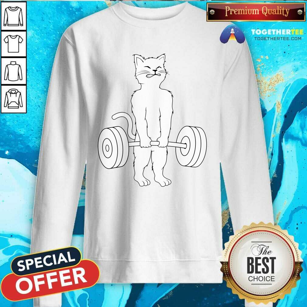 Premium Muscle Cat Powerlifting Kitty T-Shirt - Image 4