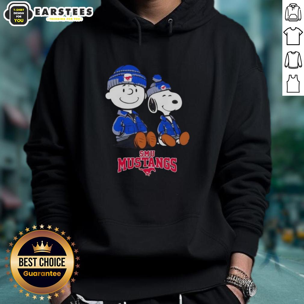 Premium SMU Mustangs X Snoopy And Charlie Brown T-Shirt - Image 2
