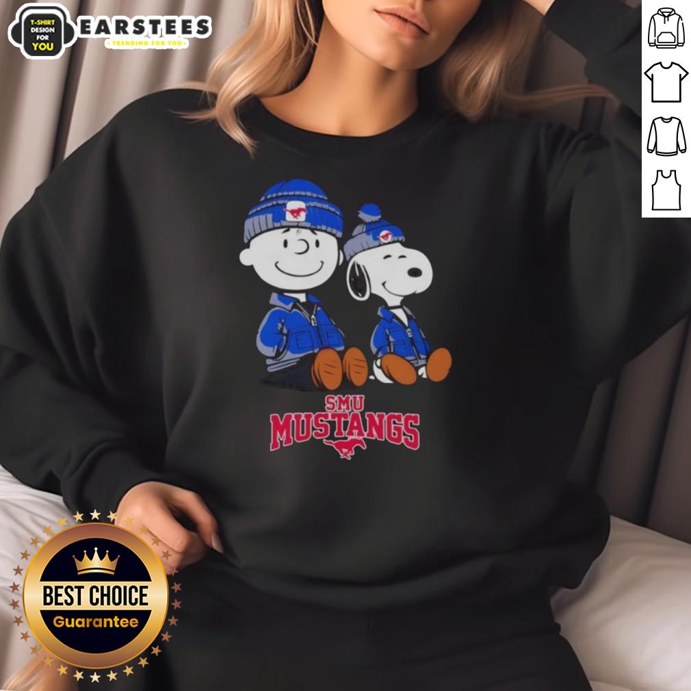 Premium SMU Mustangs X Snoopy And Charlie Brown T-Shirt - Image 5