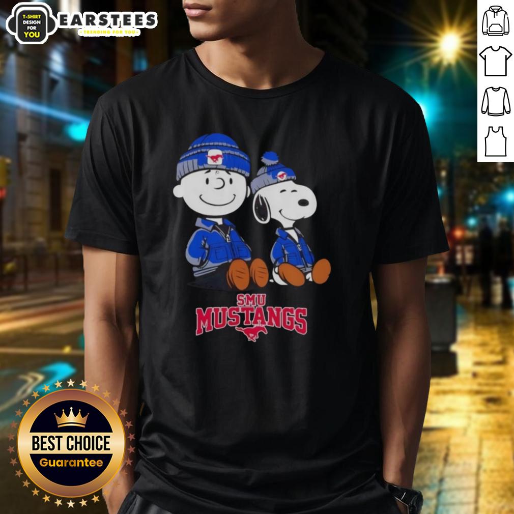 Premium SMU Mustangs X Snoopy And Charlie Brown T-Shirt