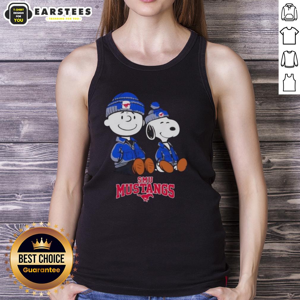 Premium SMU Mustangs X Snoopy And Charlie Brown T-Shirt - Image 4