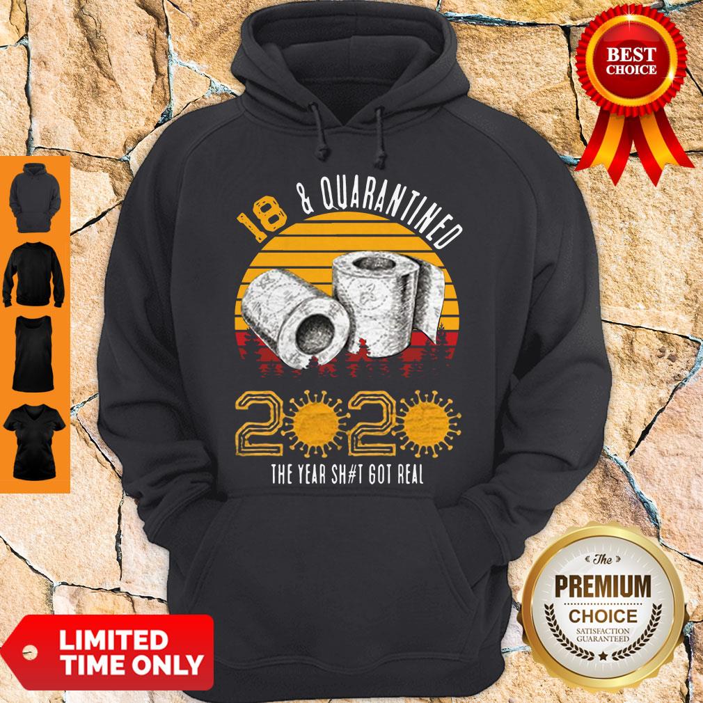 Top 18 Quarantined 2020 The Year Shit Got Real Born in 2002 Vintage Birthday Social Distancing Bday Birthday Shirt - Image 3