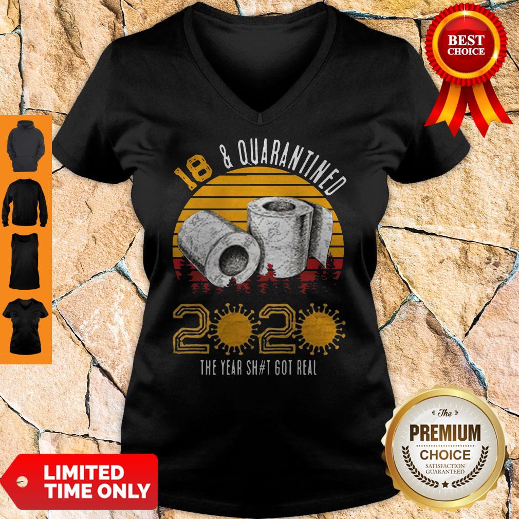 Top 18 Quarantined 2020 The Year Shit Got Real Born in 2002 Vintage Birthday Social Distancing Bday Birthday Shirt - Image 4