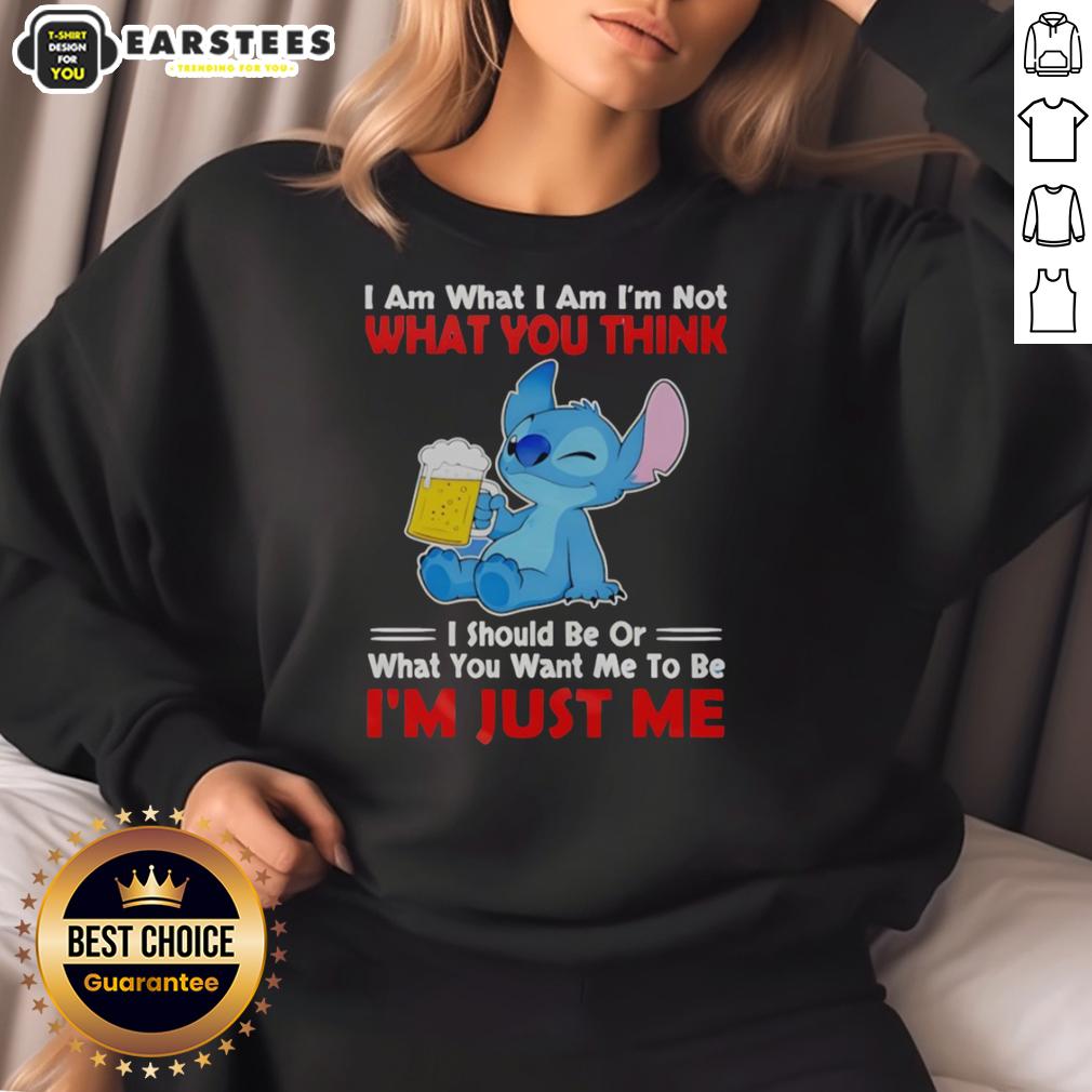 Awesome Stitch Holding Beerr Mug I Am What I Am I'm Not What You Think I Should Be T-Shirt - Image 5