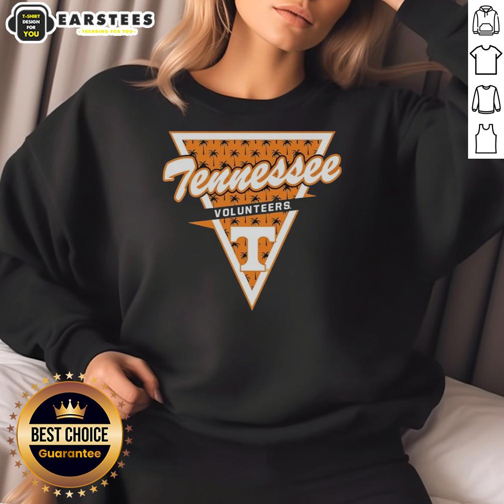 Awesome Tennessee Volunteers Women's Basketball Palm Tree Pattern Inside A Triangle Logo T-Shirt - Image 5