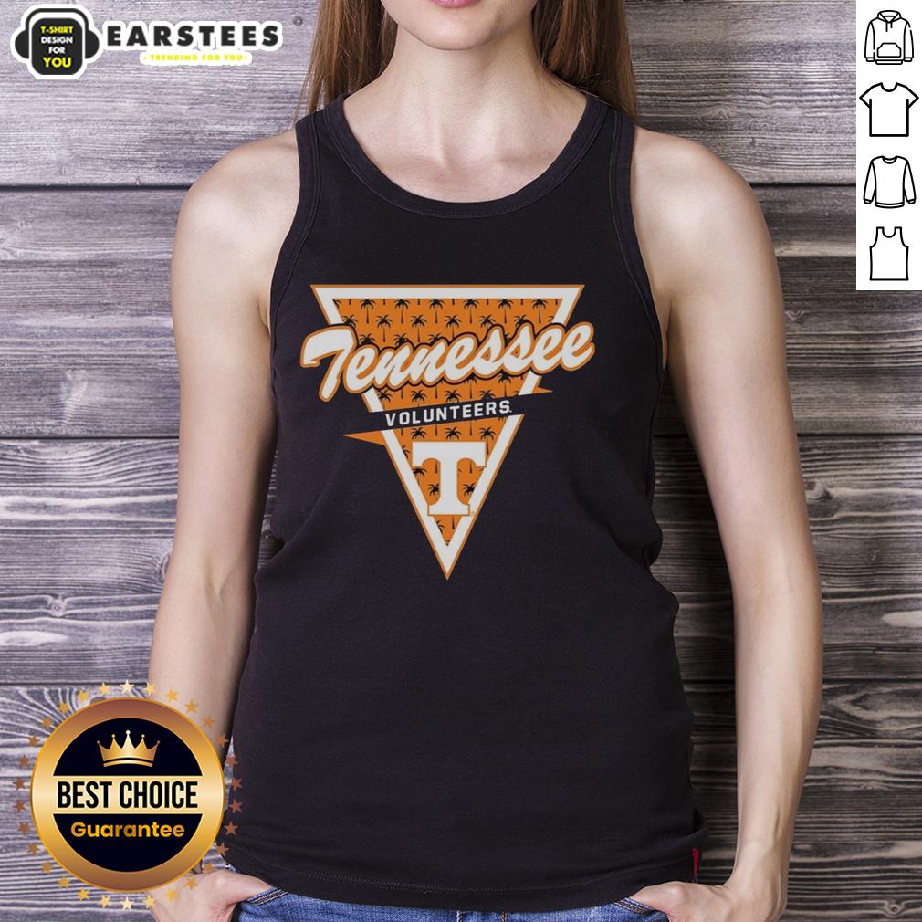 Awesome Tennessee Volunteers Women's Basketball Palm Tree Pattern Inside A Triangle Logo T-Shirt - Image 4
