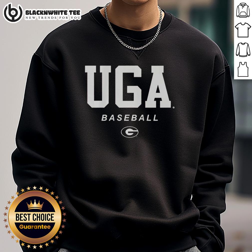 Official Georgia UGA Baseball Wordmark And Logo T-Shirt - Image 5