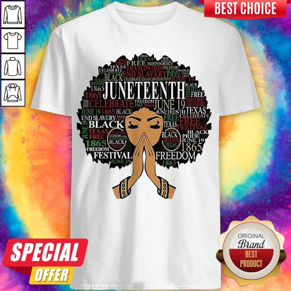 Official Girl Black Juneteenth Namaste Shirt