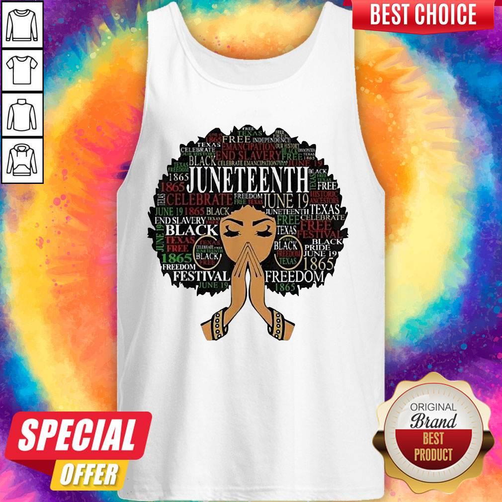 Official Girl Black Juneteenth Namaste Shirt - Image 4