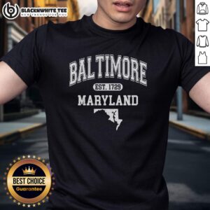 Official Baltimore Maryland Est 1729 Varsity T-Shirt