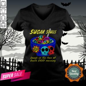 Alternative view of Sugar Skulls Cereal Laugh In The Face Of Death Every Morning Muertos Shirt