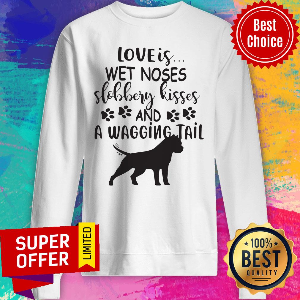 Nice Love's Wet Noses Slobbery Kisses And Wagging Tail Shirt - Image 3