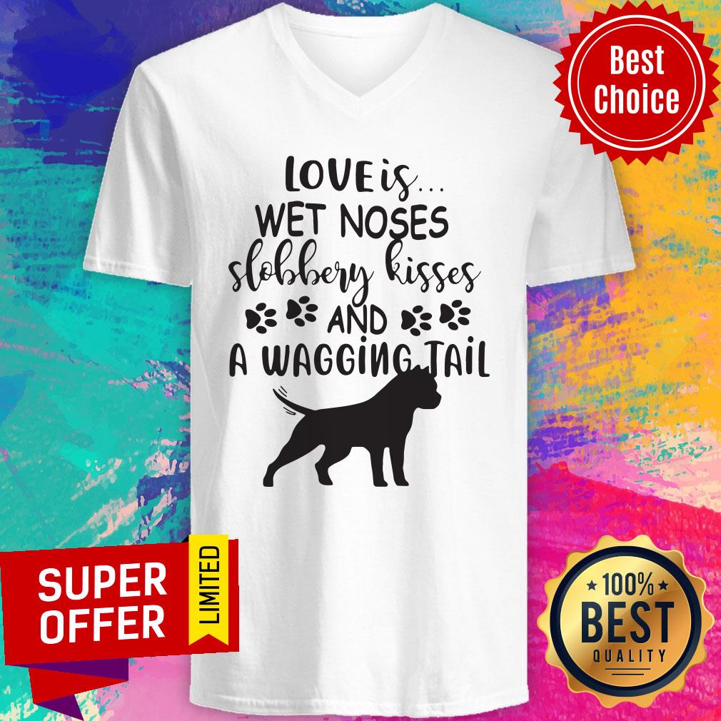 Nice Love's Wet Noses Slobbery Kisses And Wagging Tail Shirt - Image 4