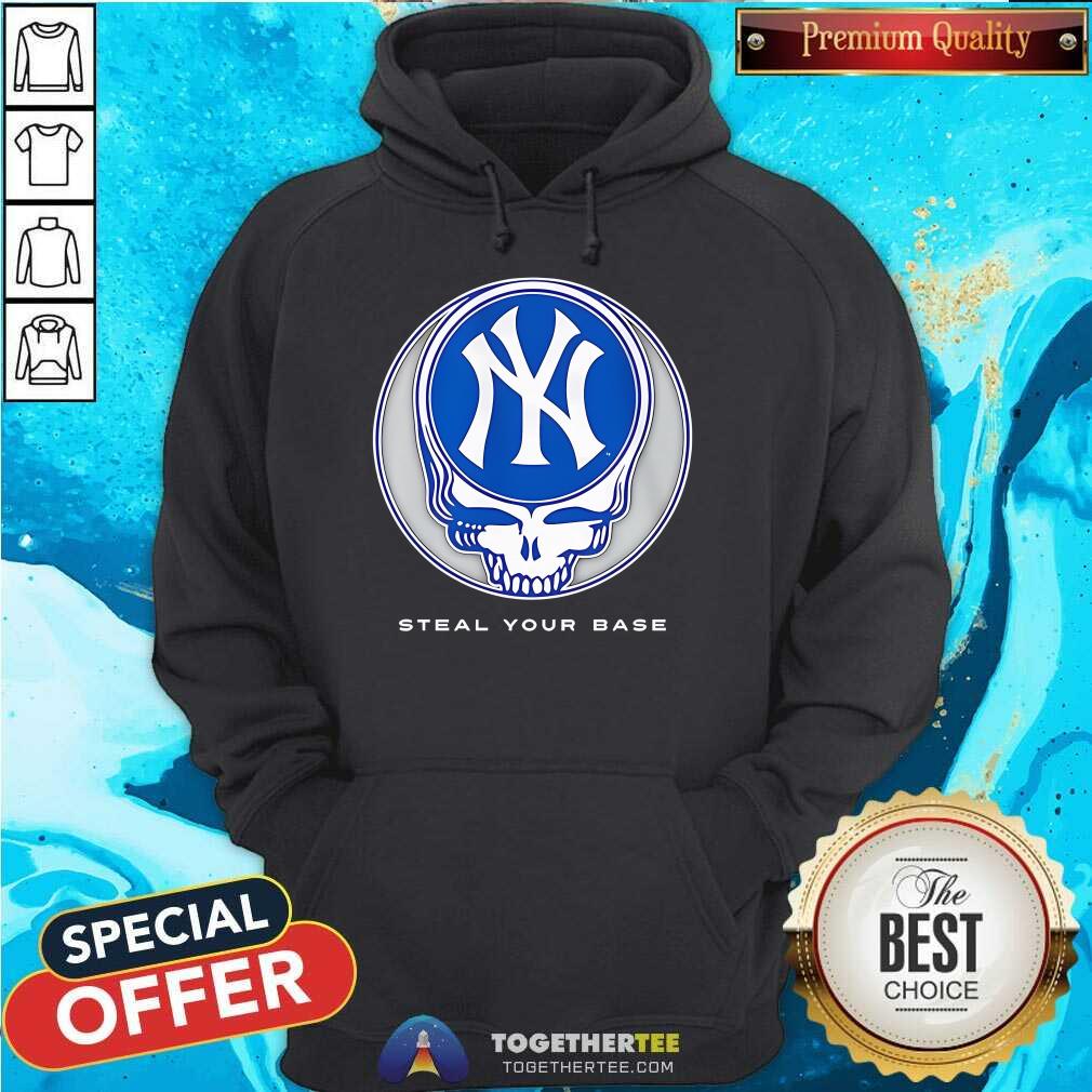 Awesome New York Yankees Grateful Dead Steal Your Base T-Shirt - Image 5