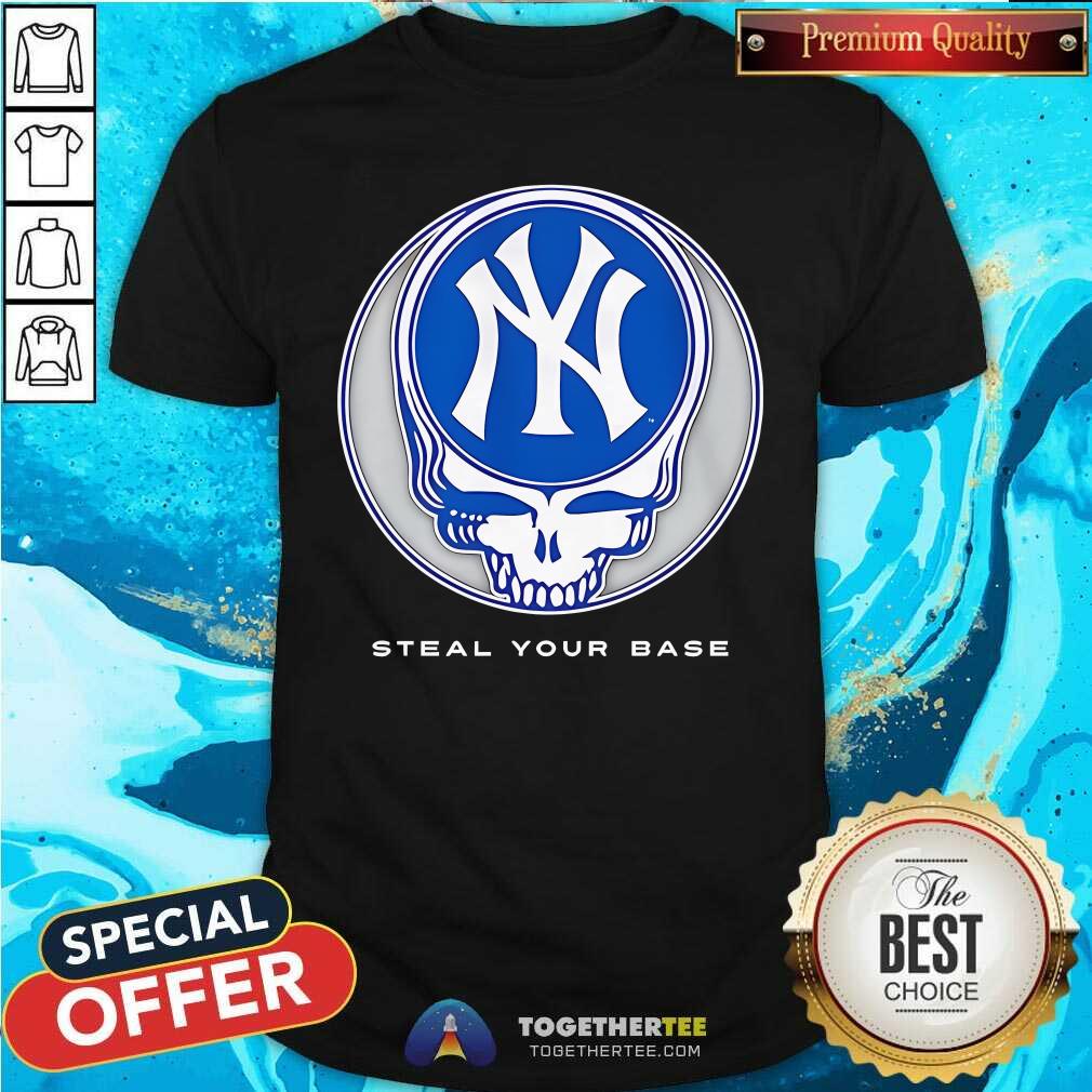 Awesome New York Yankees Grateful Dead Steal Your Base T-Shirt