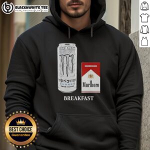 Alternative view of Good Breakfast White Monster And Marlboro Red Cigarette T-Shirt