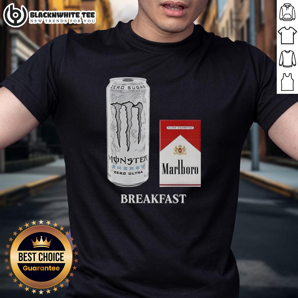 Good Breakfast White Monster And Marlboro Red Cigarette T-Shirt