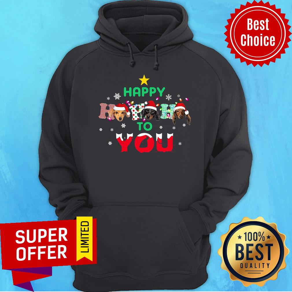Funny Santa Dachshund Happy Ho Ho Ho To You Christmas Shirt - Image 2