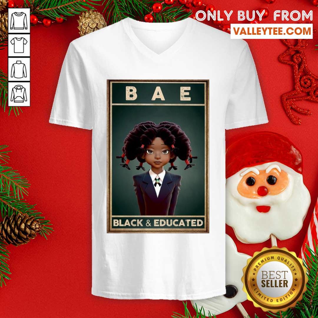 Lovely Black Girl Bae Black And Educated Shirt - Image 4